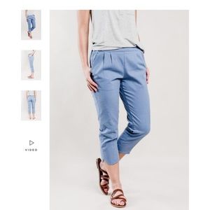 Blue Ankle Length Hiking Pants